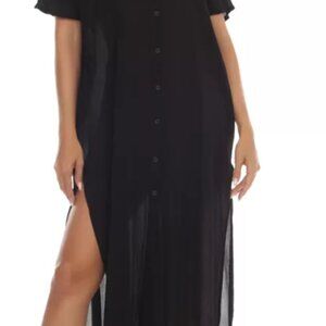 Raviya Women's Button-Down Maxi Dress Cover-Up